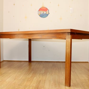 Danish Modern Teak Refectory Dining Table w/ Leaves