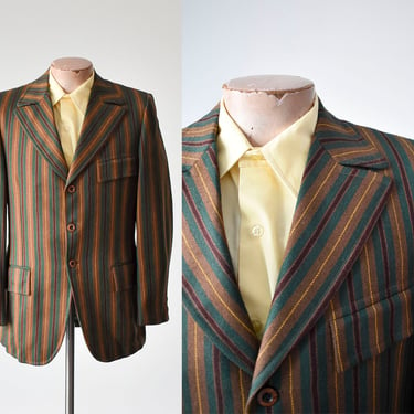 1960s Mod Striped Suit Jacket 