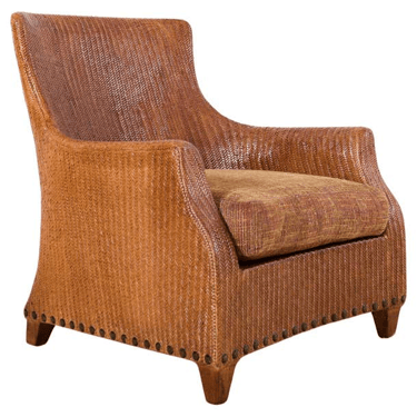 Organic Modern Rattan Wicker Lounge Chair by Lane Venture