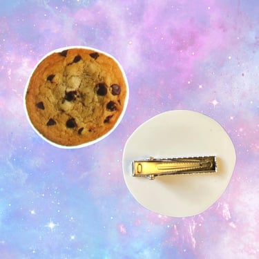 Chocolate Chip Cookie Hair Clio Cute Food Barrette 