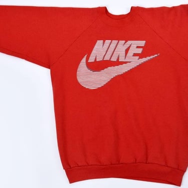 80's Red NIKE Sweatshirt Pullover Crew Neck Fleece, 46