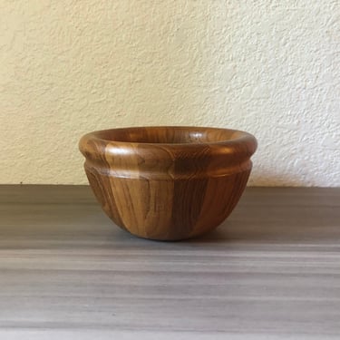 Vintage Small Dansk teak wood  bowl by Jens Quistgaard, Mid Century Danis design 