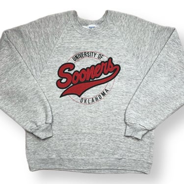 Vintage 80s/90s University of Oklahoma Sooners Made in USA Crewneck Sweatshirt Pullover Size Medium/Large 