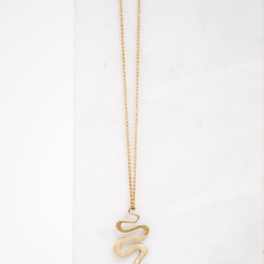 Brass Small Slinky Snake Necklace