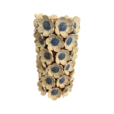 MDM Vase with Blue and White Flower (Curbside & in-store pick up only)