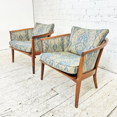 Milo Baughman Barrel Back Club Chairs