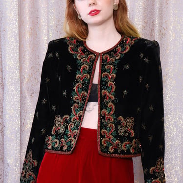 Noel Sequined Velvet Jacket XS/S