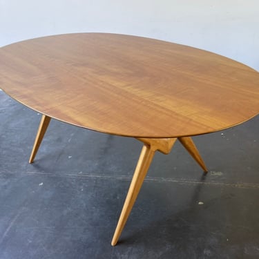 Fantastic Maple Dining Table by Renzo Rutili for Johnson Furniture Co. 