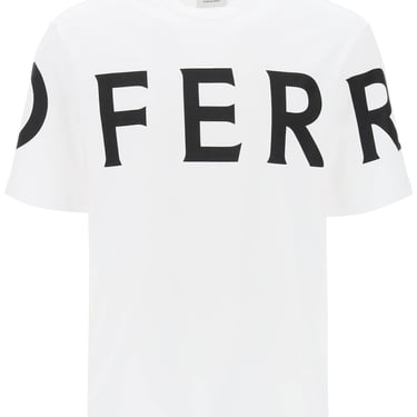 Salvatore Ferragamo Short Sleeve T-Shirt With Oversized Logo Men