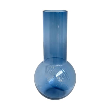 Scandinavian Modernist Blue Glass Vase