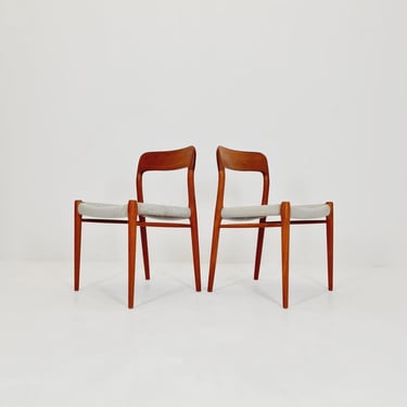 1 of 2 Vintage Danish teak dining chairs by Niels Otto Møller Model 77, 1960s, 