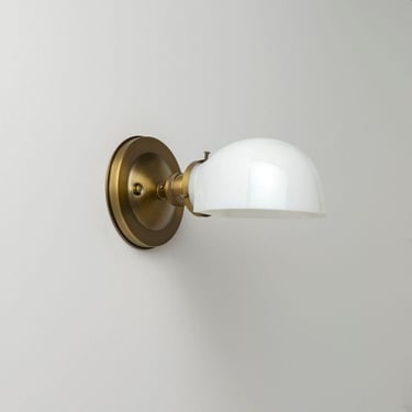 Clearance/ 2nds glass, Mini Wall Sconce Lighting with White glass shade 