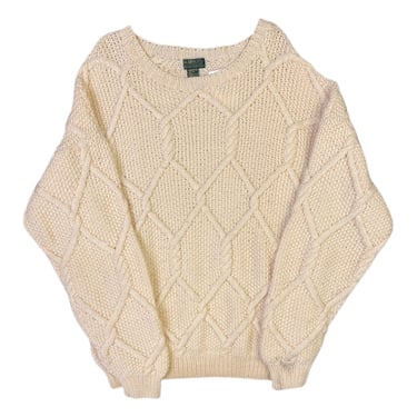 (XL) Vintage Cream Robinson's Pure Wool Sweater 030322 JF