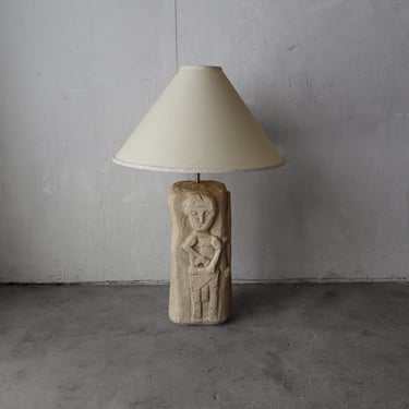 Indigenous Tribal Theme Ceramic Table Lamp 
