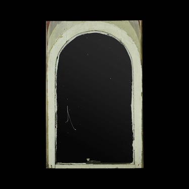 Reclaimed Arched Glass Pine Frame Sash Window 35 x 23