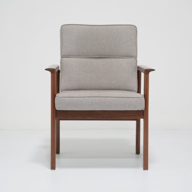 Vintage Single Teak Upholstered Armchair, 1960s.