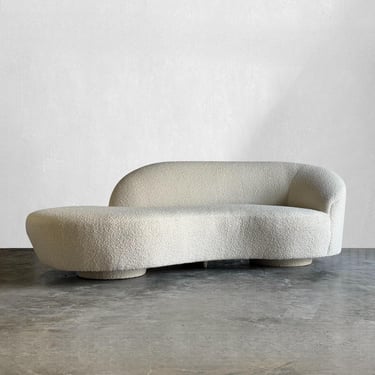 Vintage Serpentine Sofa with Custom Bases 