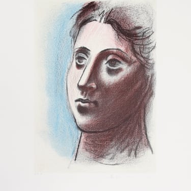 Portrait de Femme a Trois Quart Gauche, Pablo Picasso (After), Marina Picasso Estate Lithograph Collection 