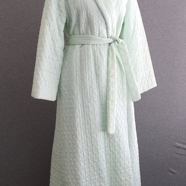 Barbizon - Mint Green - Quilted Robe - Marked size M 