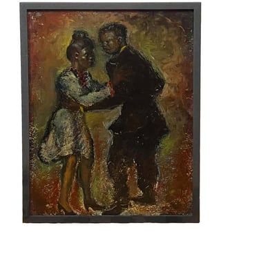 &quot;Swinging Harmony&quot; A Black Dancers&quot; Couple by Edgar O'Kiechle - Oil Painting