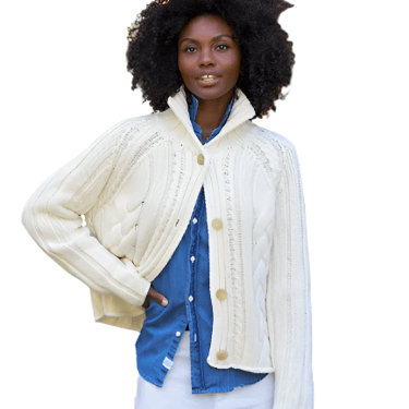 Mini Cotswolds Cropped Knit Cardigan