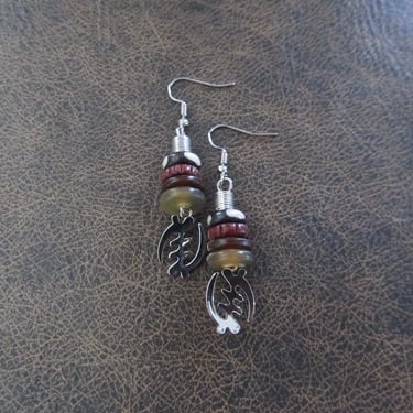 Adinkra symbol earrings, Gye Nyame earrings 11 silver 