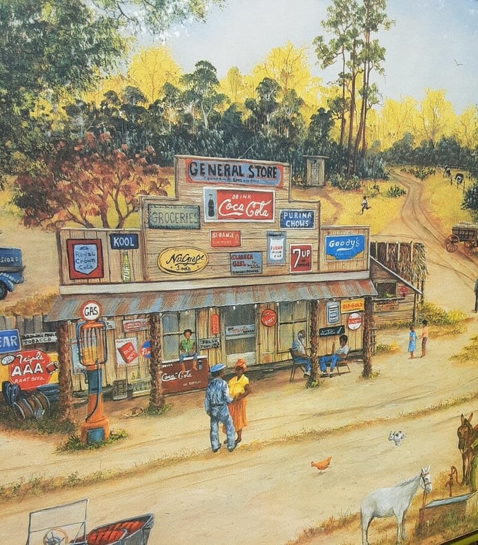 General Store Art Print By Bettye J Williams - Florida Folk Artist