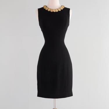 Iconic 1990's Moschino Cheap and Chic Black Dress With Coins / Small