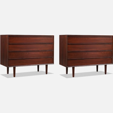 Pair of Scandinavian Modern Rosewood Dressers by Westnofa 