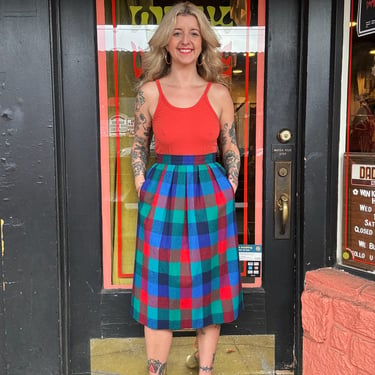 Vintage Pendleton plaid skirt