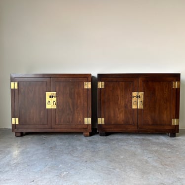 Vintage Henredon Double Door Cabinets / Nightstands - a Pair 