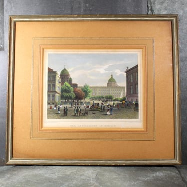 Antique Berlin "Der Lustgarten" Print by Jonathan Maximillian Kolb | Matted & Framed | Antique Berlin Art | Bixley Shop 