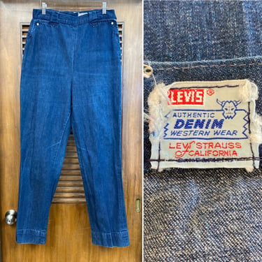 Vintage 1950’s w30 Levi’s Shorthorn Denim Side-Zip Rockabilly Jeans, 50’s Western Wear, 50’s Pants, Vintage Clothing 