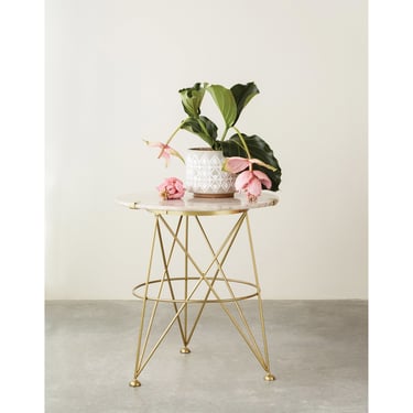 Swanky Marble-top Side Table