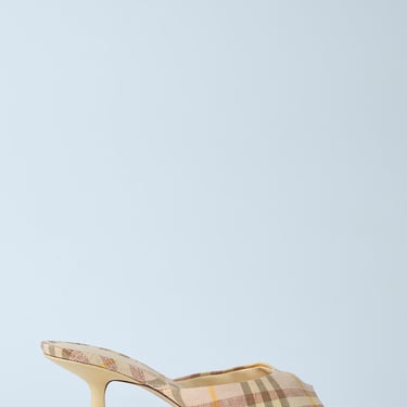 Burberry Women Check Heeled Mules