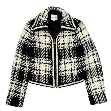 Celine Black + White Plaid Jacket