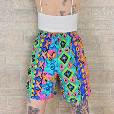 90's Funky Summer Beach Pull-On Shorts 