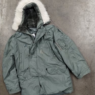M 60’s Military US Army N3-B Jacket Og 107 Olive Medium Cotton 1960s 1970s US Army Korean Vietnam M65 Usmc Marines 