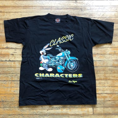 90s Bugs Bunny Harley Davidson Tee Large 