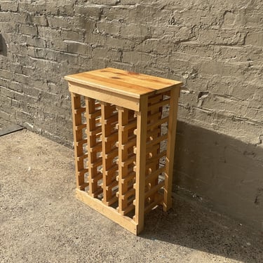 Pine Wine Rack with Table Top