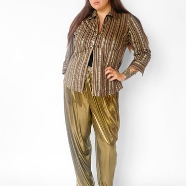 1980s Metallic Duotone Pants, sz. 2XL-4XL