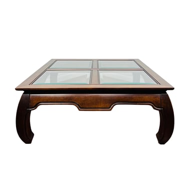 #1117 Glass Top Ming Style Coffee Table