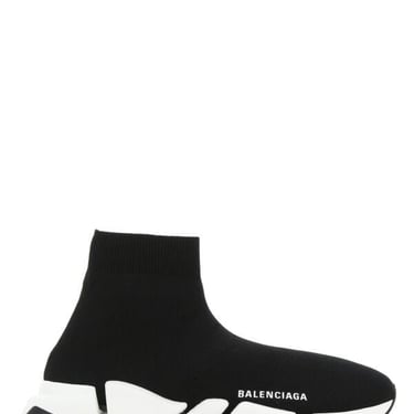 Balenciaga Men Black Stretch Fabric Speed 2.0 Sneakers