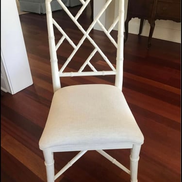 Pretty faux bamboo dining chairs - 10 available 