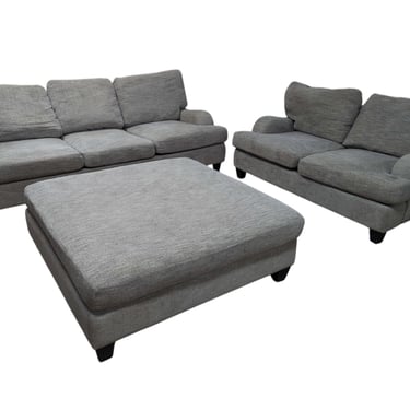 Large Couch & Loveseat with Ottoman Set