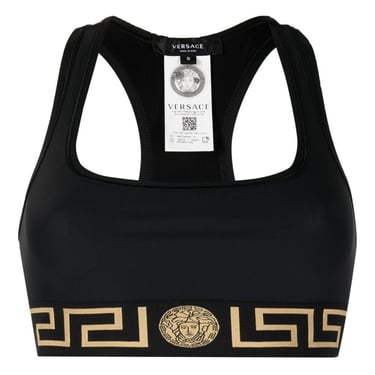 Versace Women Greca Border Racerback Bra