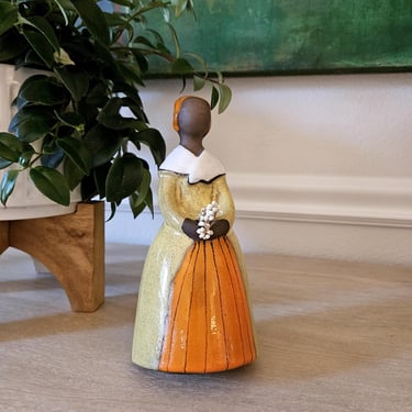 Vintage Swedish Ceramic Female Figurine Vase 