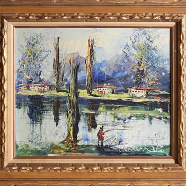 Morris Katz, Fisherman, Oil on Canvas 