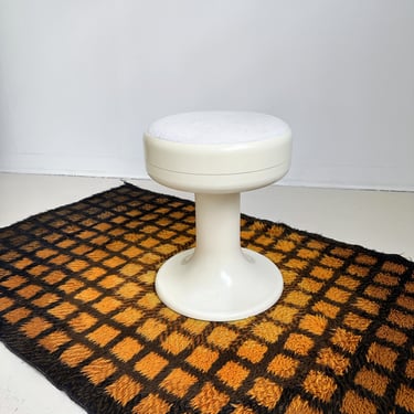 SPACE AGE WHITE TULIP STOOL BY EMSA GERMANY, 70's