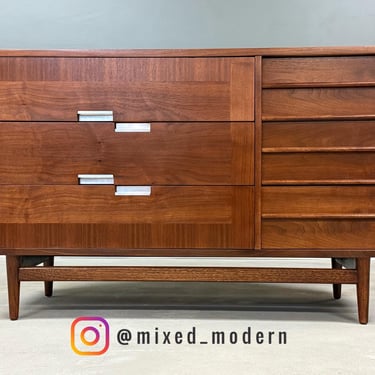 Refinished 50” American of Martinsville Walnut Dresser 